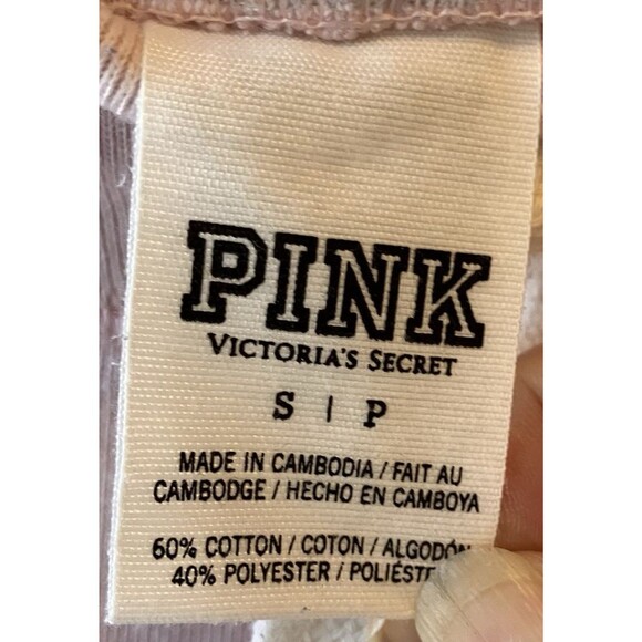 Victoria's Secret Pink Sweatpants Jogger S Pants Logo Cropped Women's Pockets - Picture 5 of 9